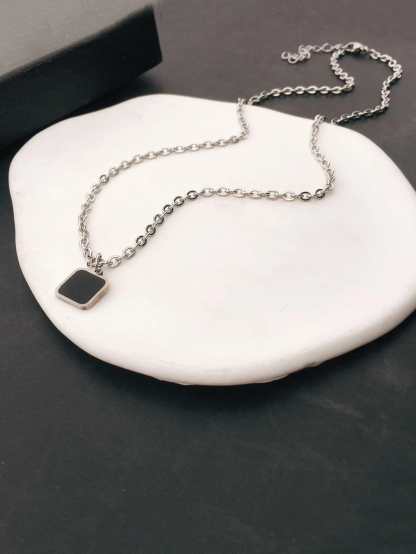 Men Geometric Charm Necklace
