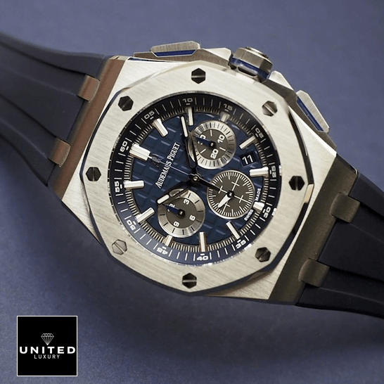 Royale Oak Blue Replica 5 Athtudemars Pthtiguet Royal Oak Offshore Novelty Repica blue rubber bracelet