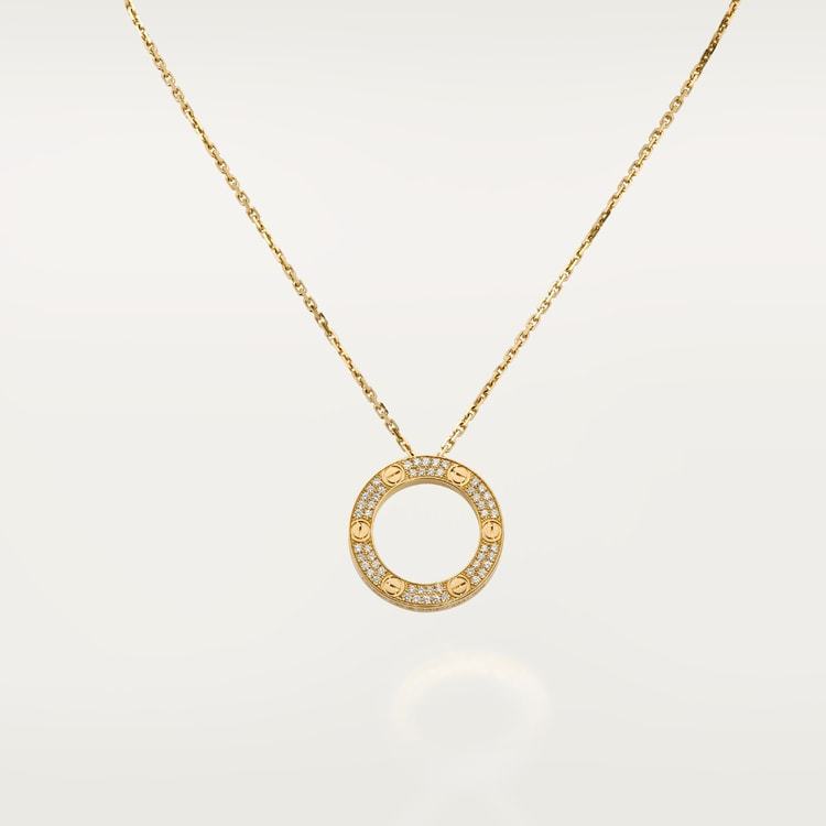 LOVE NECKLACE, DIAMOND-PAVED
