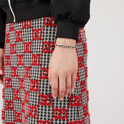 INTERLOCKING SILVER BRACELET