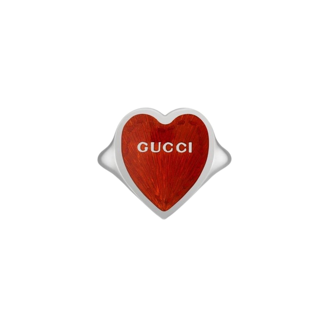 HEART ENAMEL RING