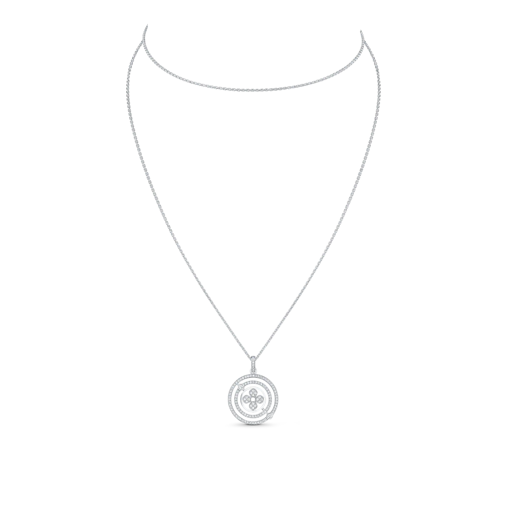 Idylle Blossom Medallion, White Gold And Diamonds