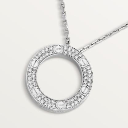 LOVE NECKLACE, DIAMOND-PAVED