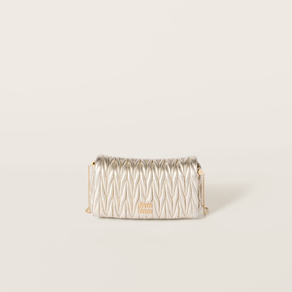 Matelassé nappa leather mini-bag