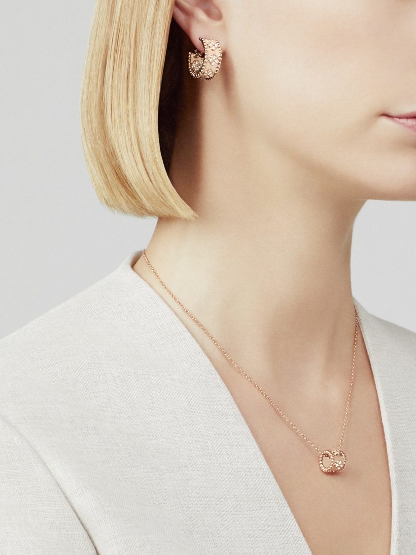 Perlee clovers hoop earrings