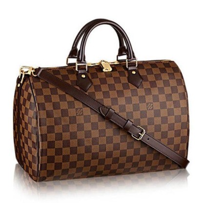 Damier Ebene Canvas Speedy Bandouliere 35 N41366