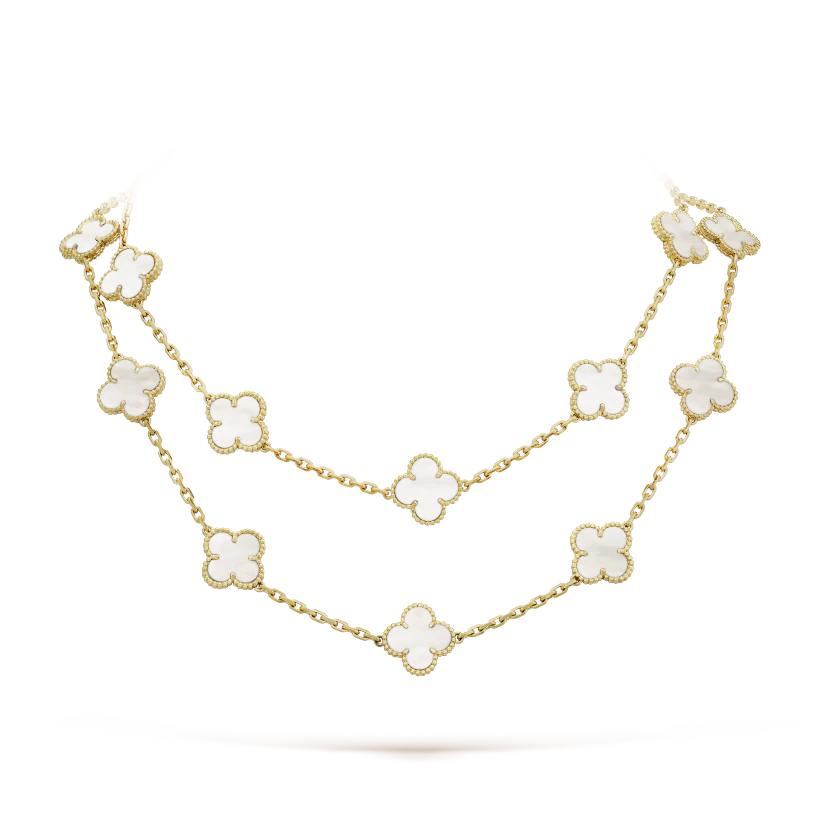 Vintage Alhambra long necklace, 20 motifs