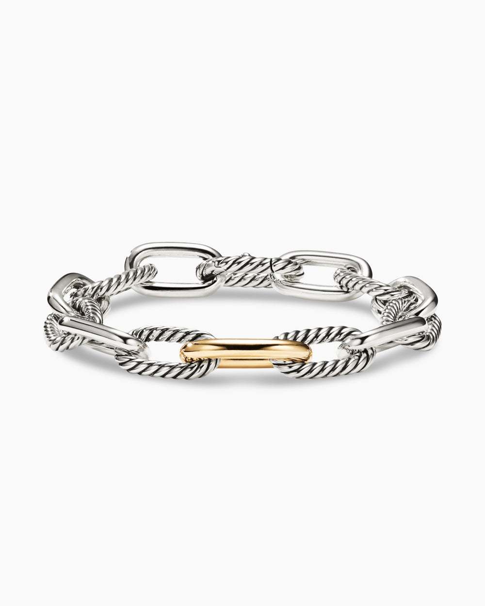 DY Madison庐 Chain Bracelet Sterling Silver with 18K Yellow Gold, 11mm