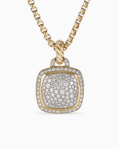 Albion庐 Pendant 18K Yellow Gold with Pav茅 Diamonds, 14mm