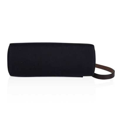 Herbag Zip 31 Bag Retourne Black Toile & Blue Indigo Vache Hunter Leather with Palladium Hardware