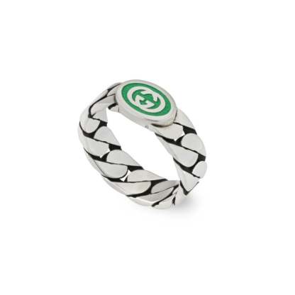 INTERLOCKING G ENAMEL RING