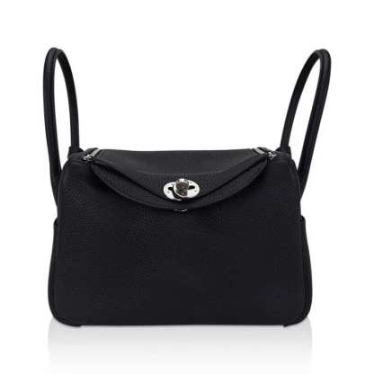 Lindy 26 Bag Black Clemence Leather with Palladium Hardware