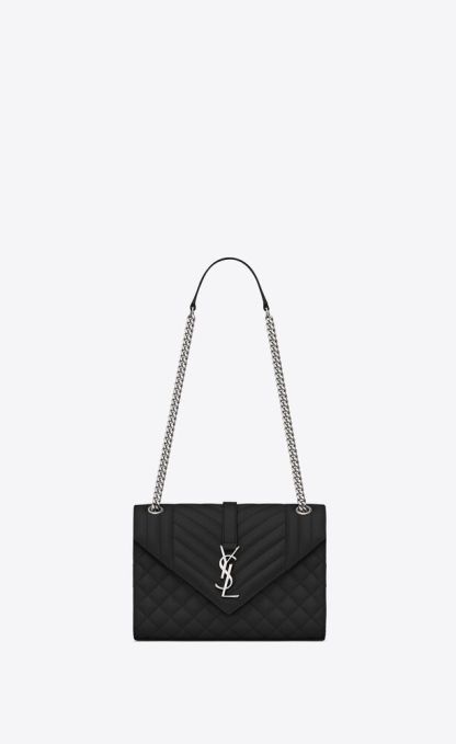 ENVELOPE MEDIUM IN QUILTED GRAIN DE POUDRE EMBOSSED LEATHER