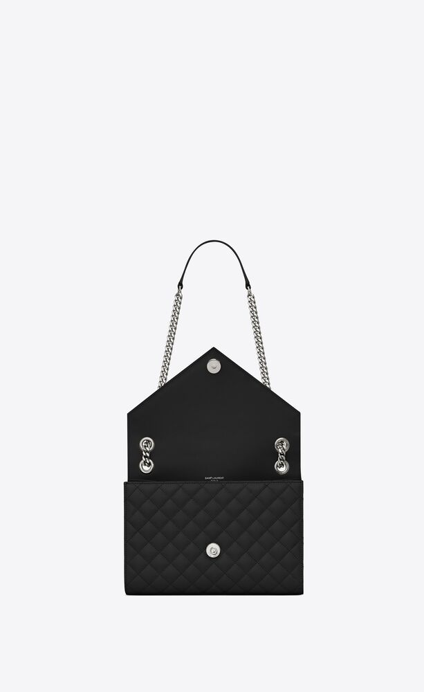 ENVELOPE MEDIUM IN QUILTED GRAIN DE POUDRE EMBOSSED LEATHER