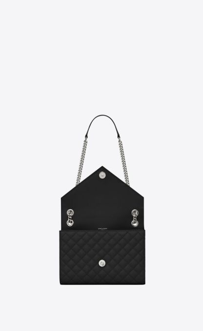 ENVELOPE MEDIUM IN QUILTED GRAIN DE POUDRE EMBOSSED LEATHER