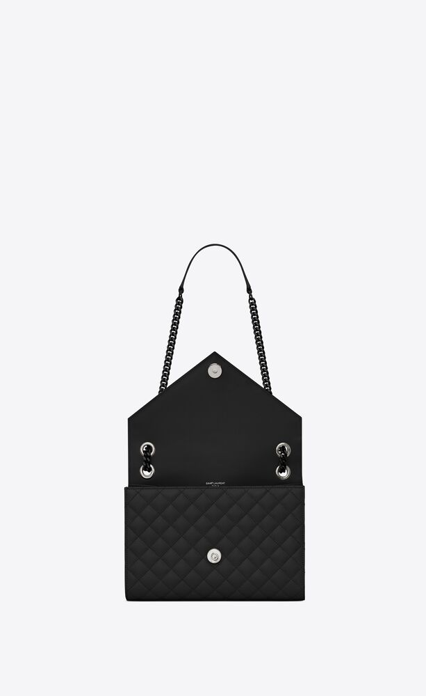 ENVELOPE MEDIUM IN QUILTED GRAIN DE POUDRE EMBOSSED LEATHER