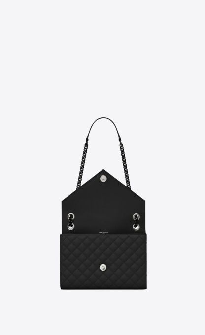 ENVELOPE MEDIUM IN QUILTED GRAIN DE POUDRE EMBOSSED LEATHER
