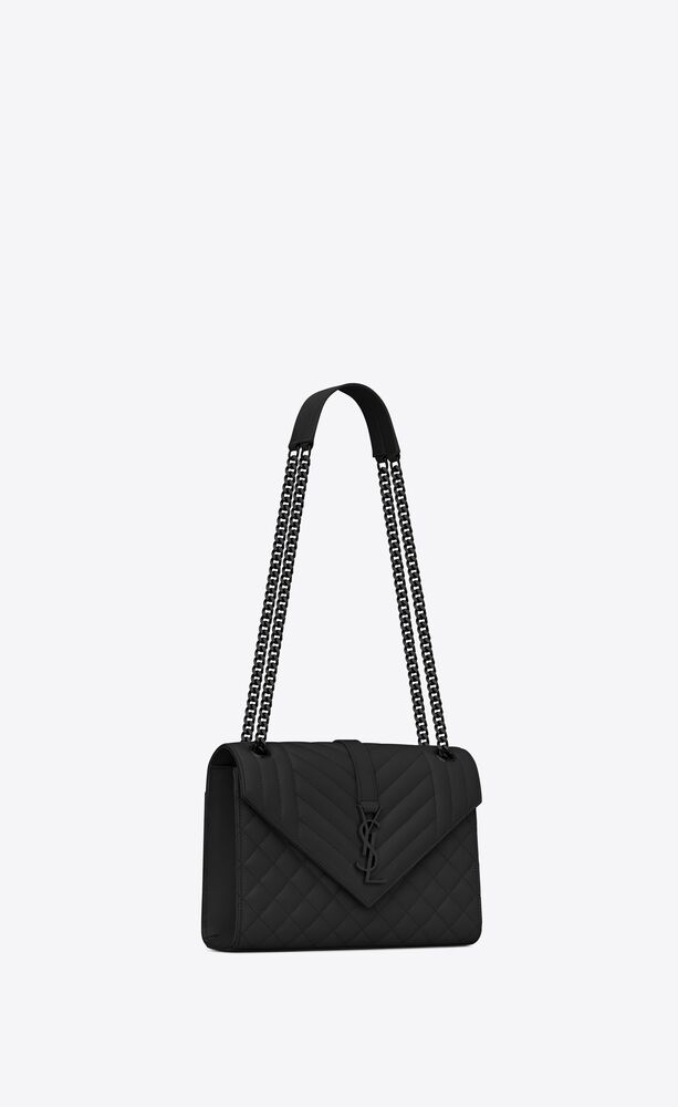 ENVELOPE MEDIUM IN QUILTED GRAIN DE POUDRE EMBOSSED LEATHER