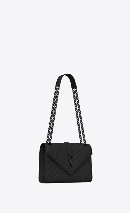 ENVELOPE MEDIUM IN QUILTED GRAIN DE POUDRE EMBOSSED LEATHER