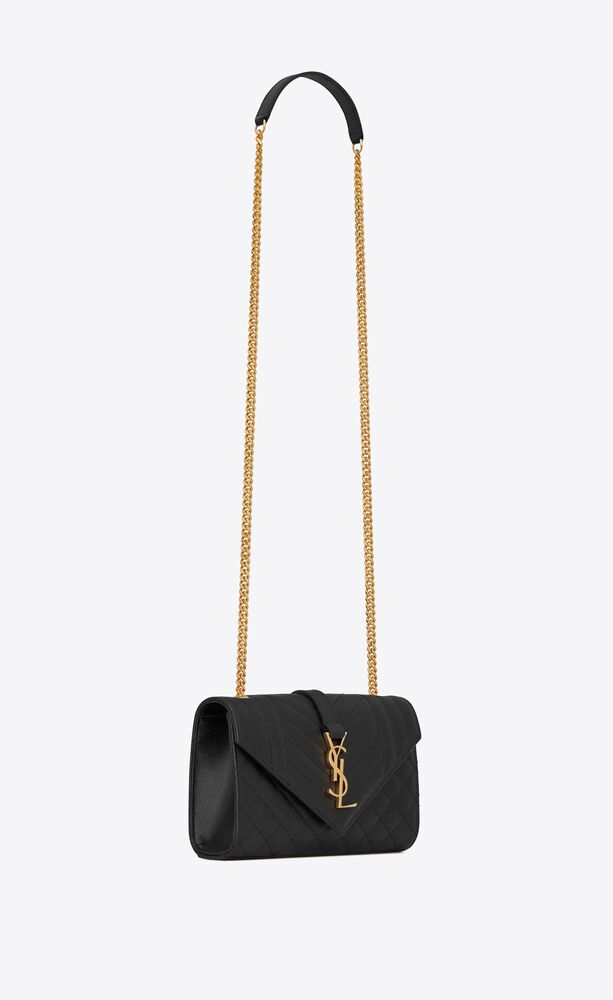 ENVELOPE SMALL IN QUILTED GRAIN DE POUDRE EMBOSSED LEATHER
