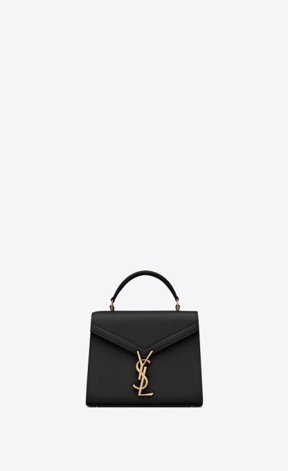 CASSANDRA MINI TOP HANDLE BAG IN GRAIN DE POUDRE EMBOSSED LEATHER