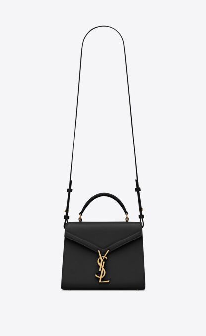 CASSANDRA MINI TOP HANDLE BAG IN GRAIN DE POUDRE EMBOSSED LEATHER