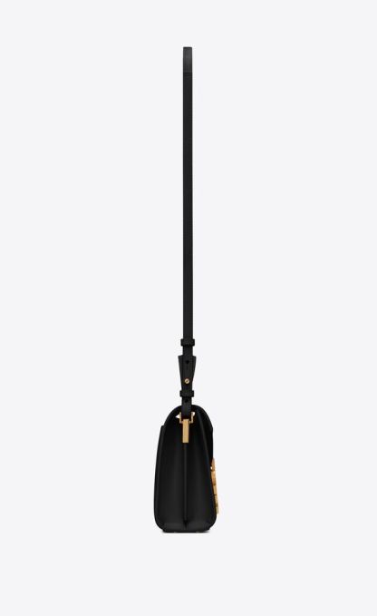 CASSANDRA MINI TOP HANDLE BAG IN GRAIN DE POUDRE EMBOSSED LEATHER