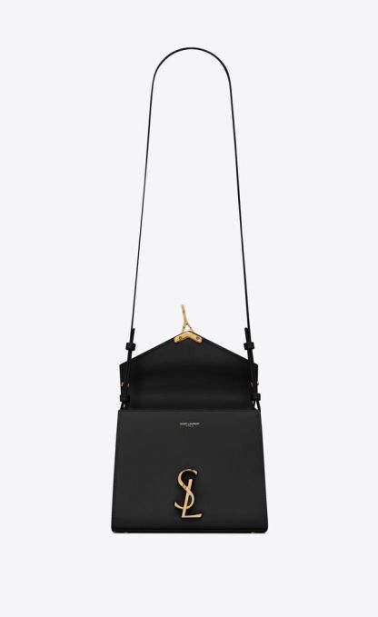 CASSANDRA MINI TOP HANDLE BAG IN GRAIN DE POUDRE EMBOSSED LEATHER