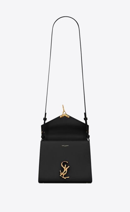 CASSANDRA MINI TOP HANDLE BAG IN GRAIN DE POUDRE EMBOSSED LEATHER