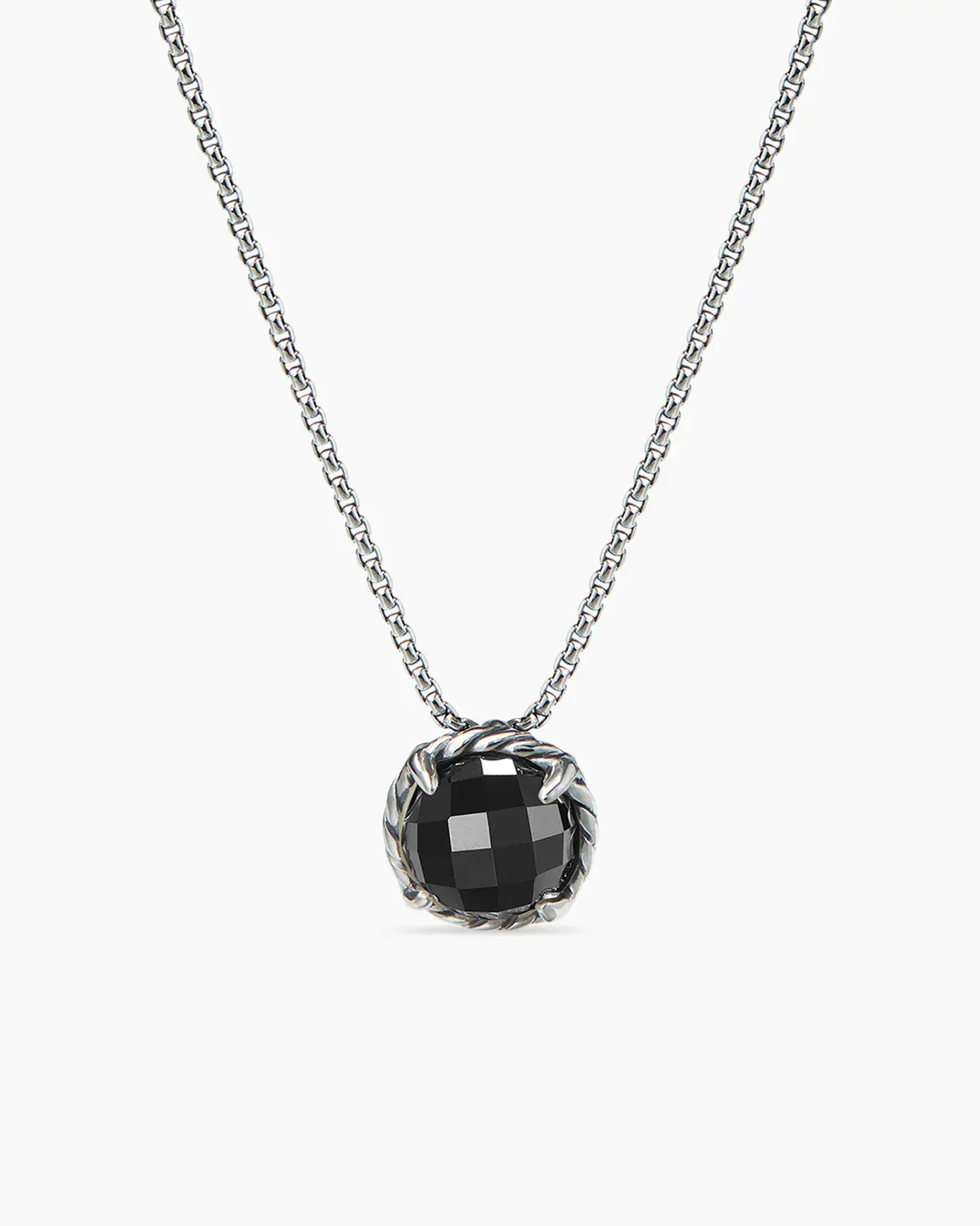 Petite Chatelaine庐 Necklace Sterling Silver with 18K Yellow Gold Dome, 10mm