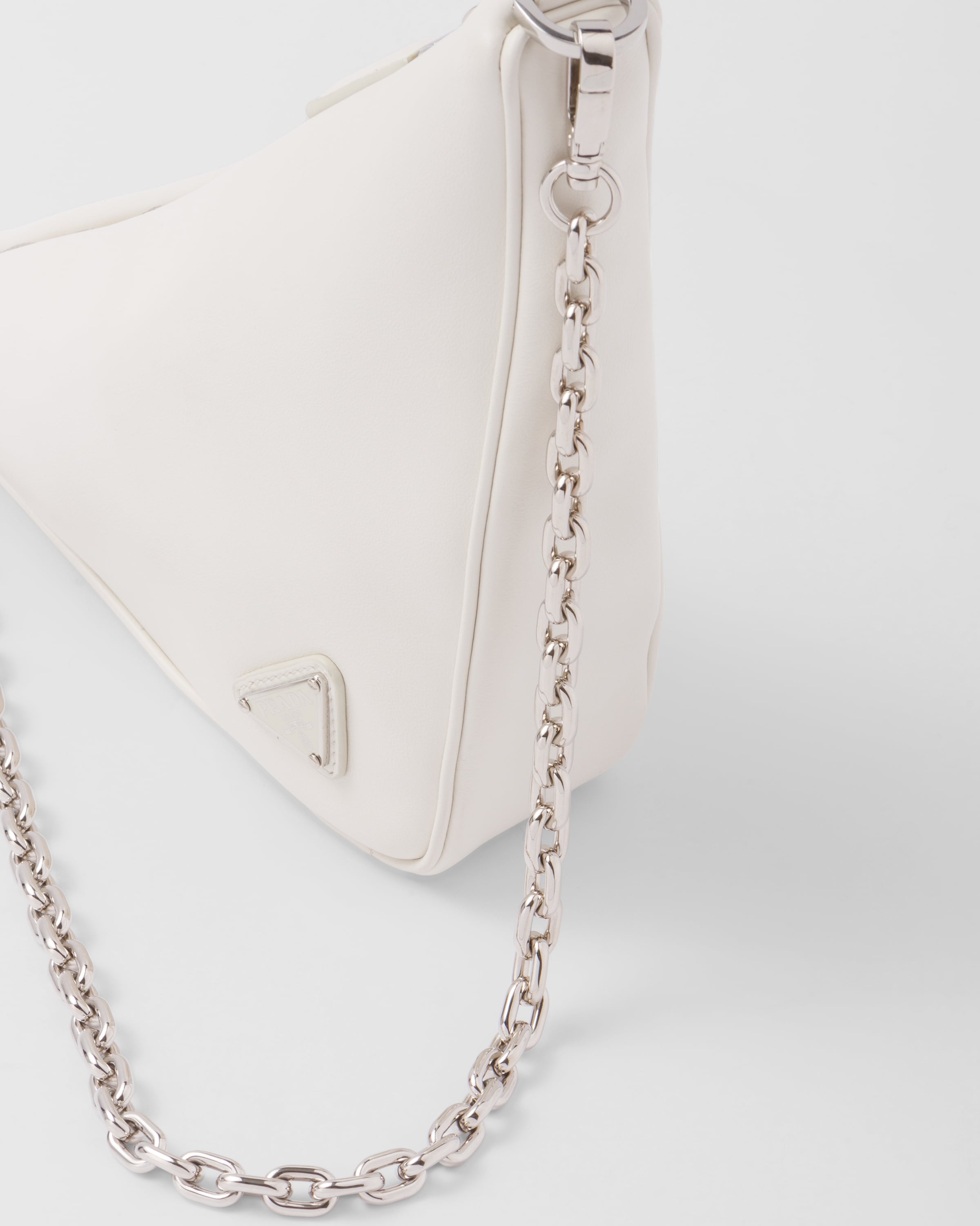 Triangle leather mini-bag