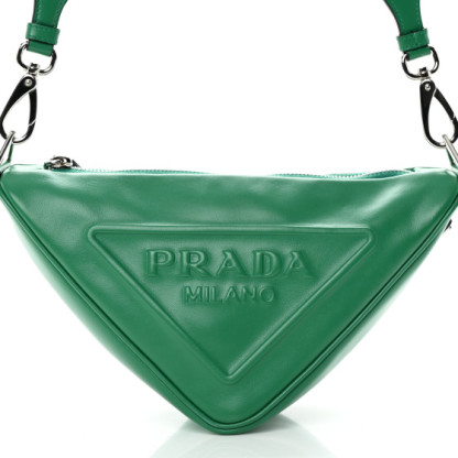 Triangle leather mini-bag