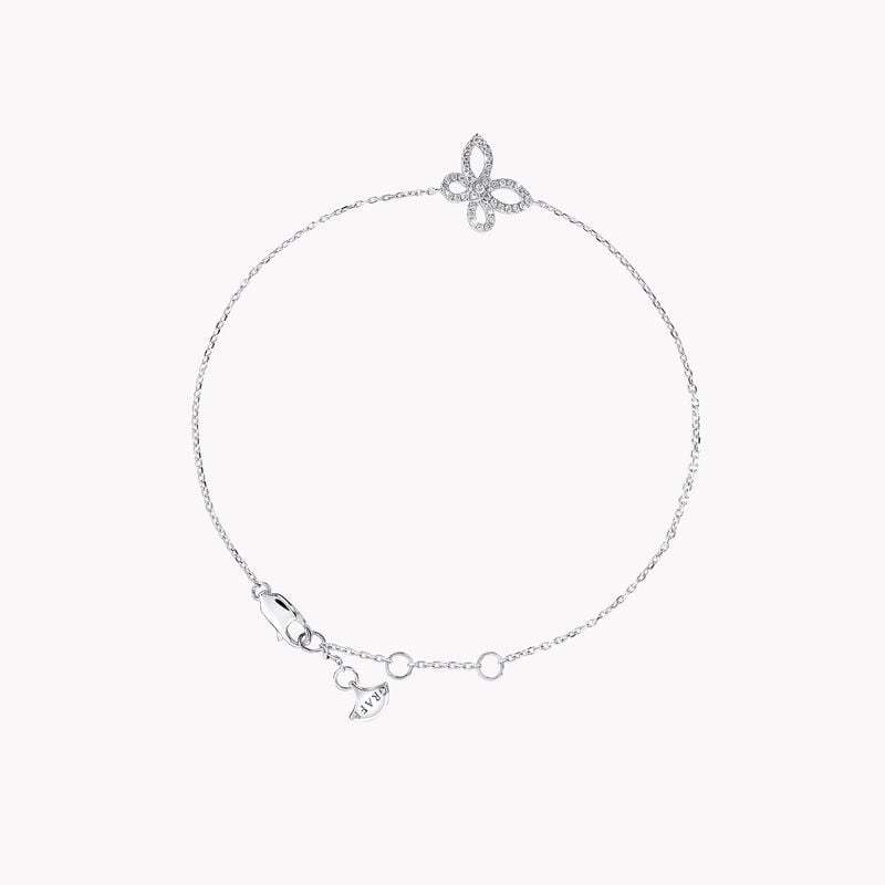 Mini Butterfly Silhouette Diamond Bracelet