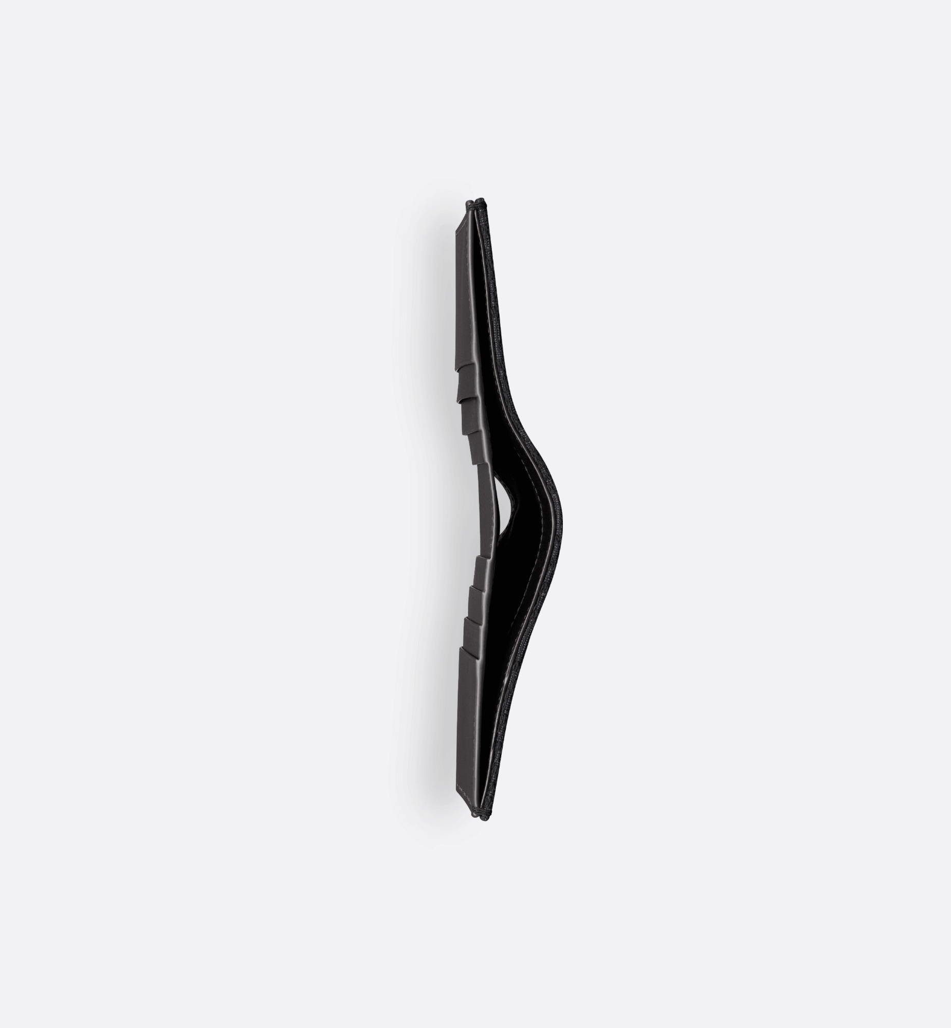 Vertical Bifold Wallet Black Oblique Jacquard
