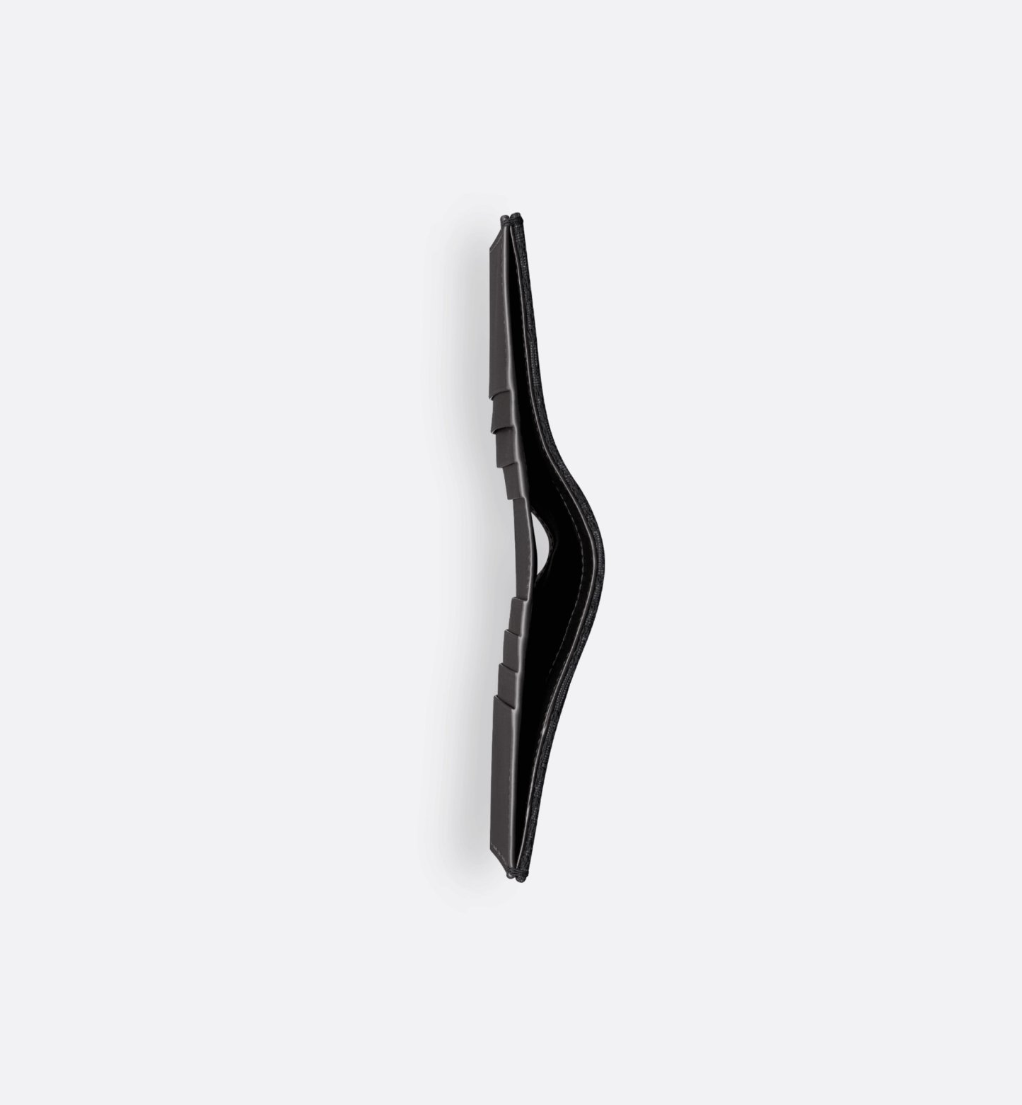 Vertical Bifold Wallet Black Oblique Jacquard