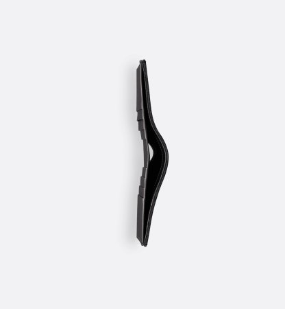Vertical Bifold Wallet Black Oblique Jacquard