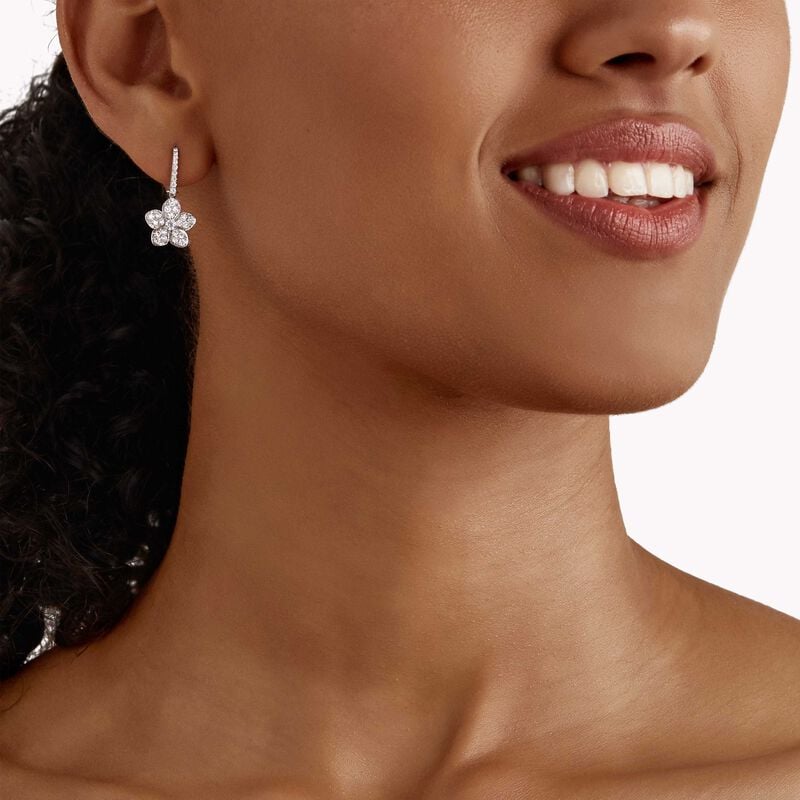 Wild Flower Pavé Diamond Earrings
