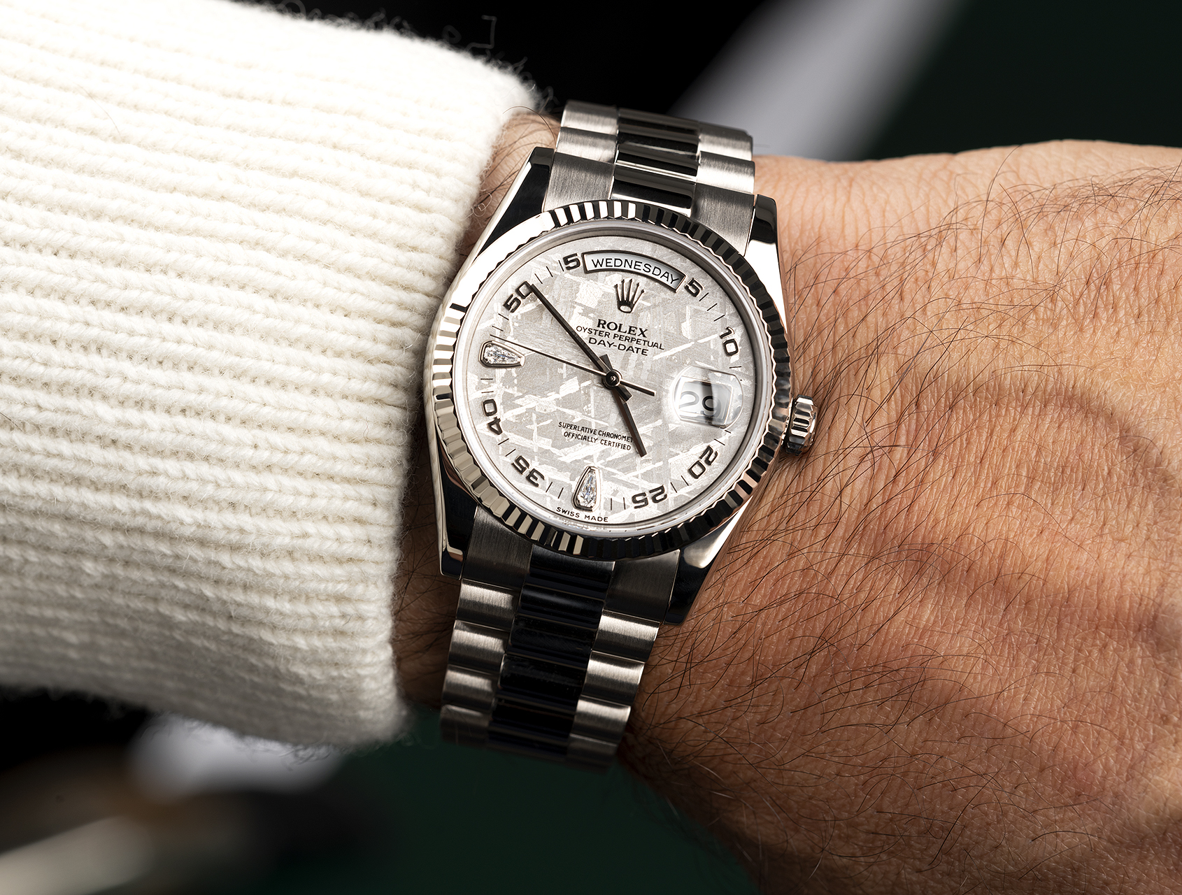 Day-Date Meteorite 118239 - White Gold President