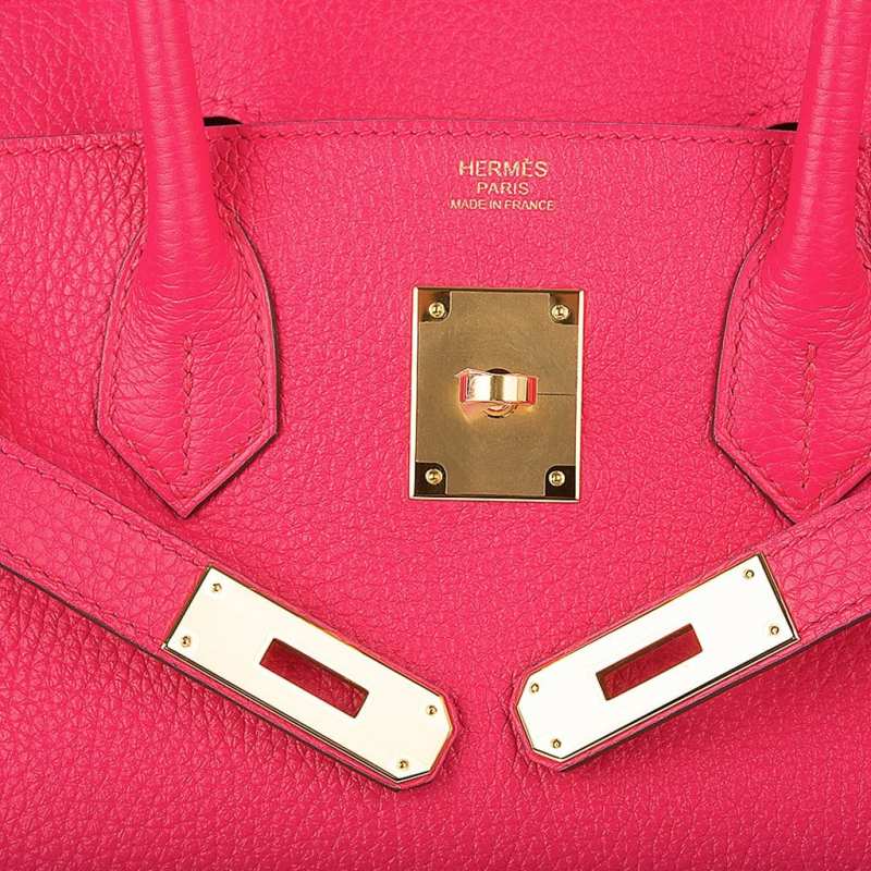 Birkin 30 Bag Rose Extreme Clemence Leather with Gold Hardware