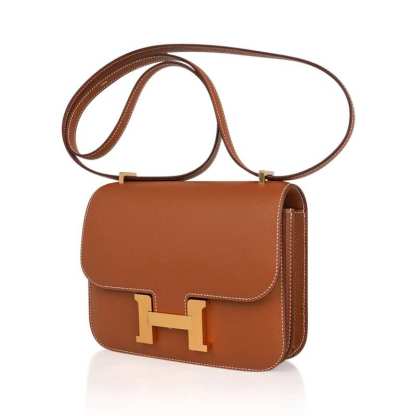 Constance 18 Mini Bag Gold w/ Gold Hardware Epsom Leather