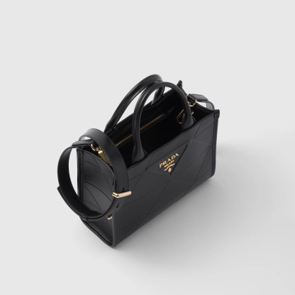 Mini  Symbole leather bag with stitching