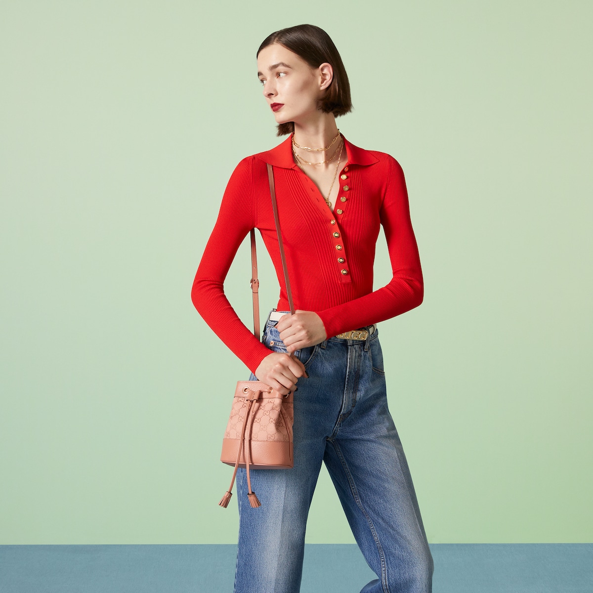 OPHIDIA  MINI BUCKET BAG