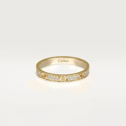 3‑Piece Cartier Stack –Panthère, Yellow Gold, Diamonds