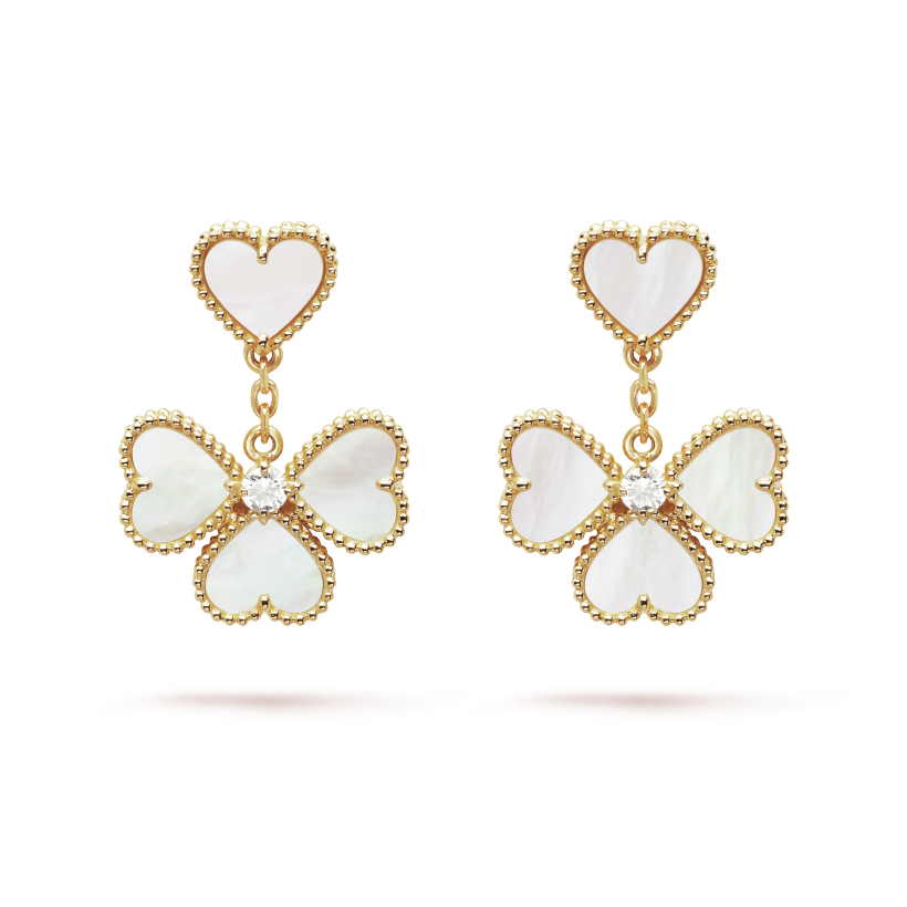 Sweet Alhambra effeuillage earrings