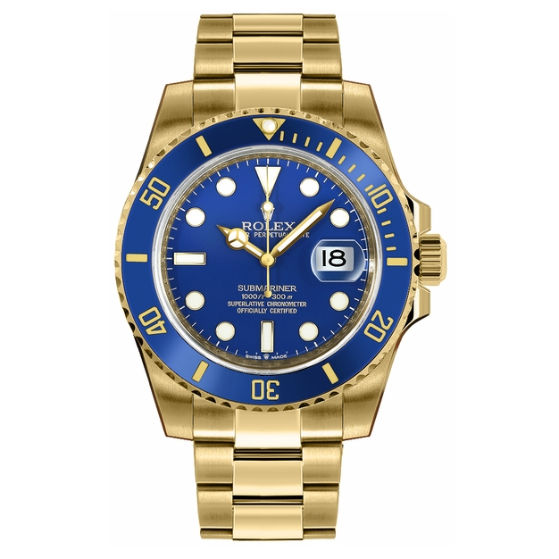Submariner Date Solid 18k Yellow Gold Men's Watch 126618LB