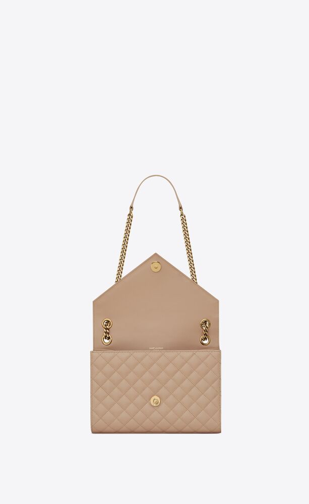 ENVELOPE MEDIUM IN QUILTED GRAIN DE POUDRE EMBOSSED LEATHER