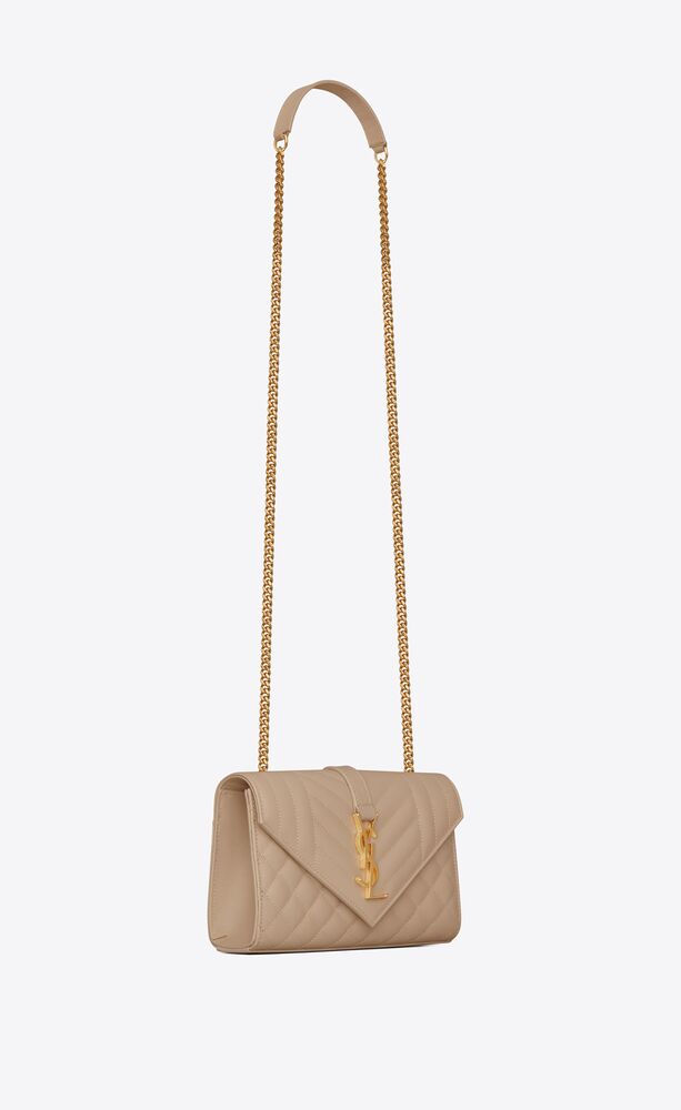 ENVELOPE SMALL IN QUILTED GRAIN DE POUDRE EMBOSSED LEATHER