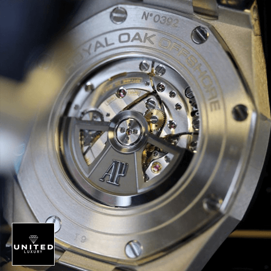 Royal Oak Offshore Replica 5 Athtudemars Pthtiguet Royal Oak Stainless Case Steel Replica close mechanism view