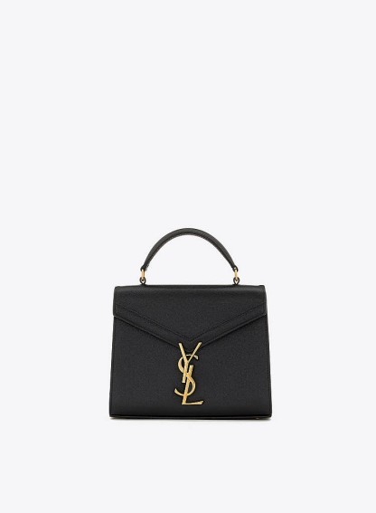 CASSANDRA MINI TOP HANDLE BAG IN GRAIN DE POUDRE EMBOSSED LEATHER
