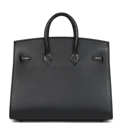 Herthtmes Midnight Faubourg Birkin Sellier 20 So Black Matte Alligator